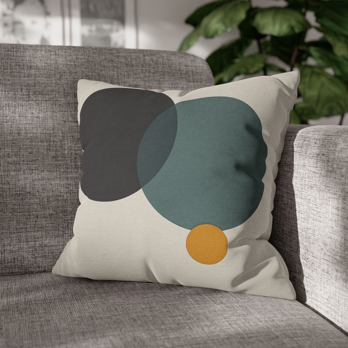 Clustered Three Circles With Pause designer print pillow cases