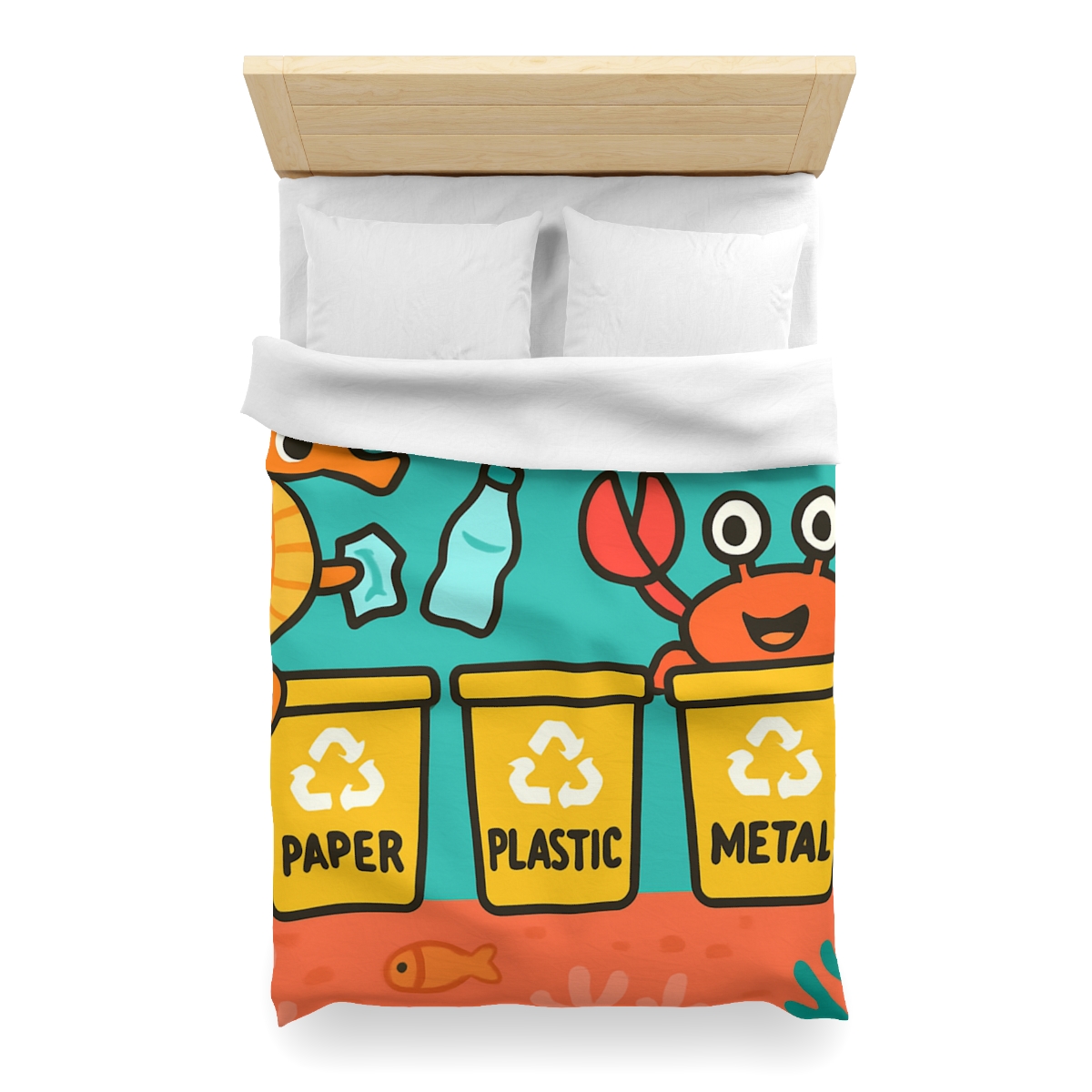 Coral City Recycling Seahorse Patrol custom duvets