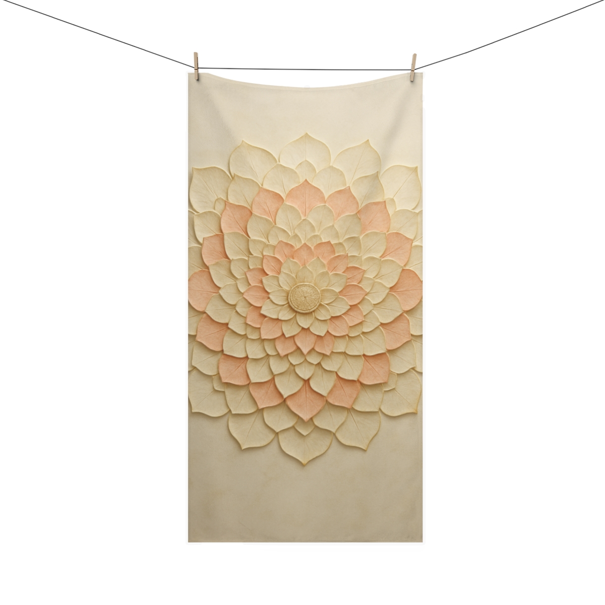 Petal Concentric Mandala decorative home towelscustom towels