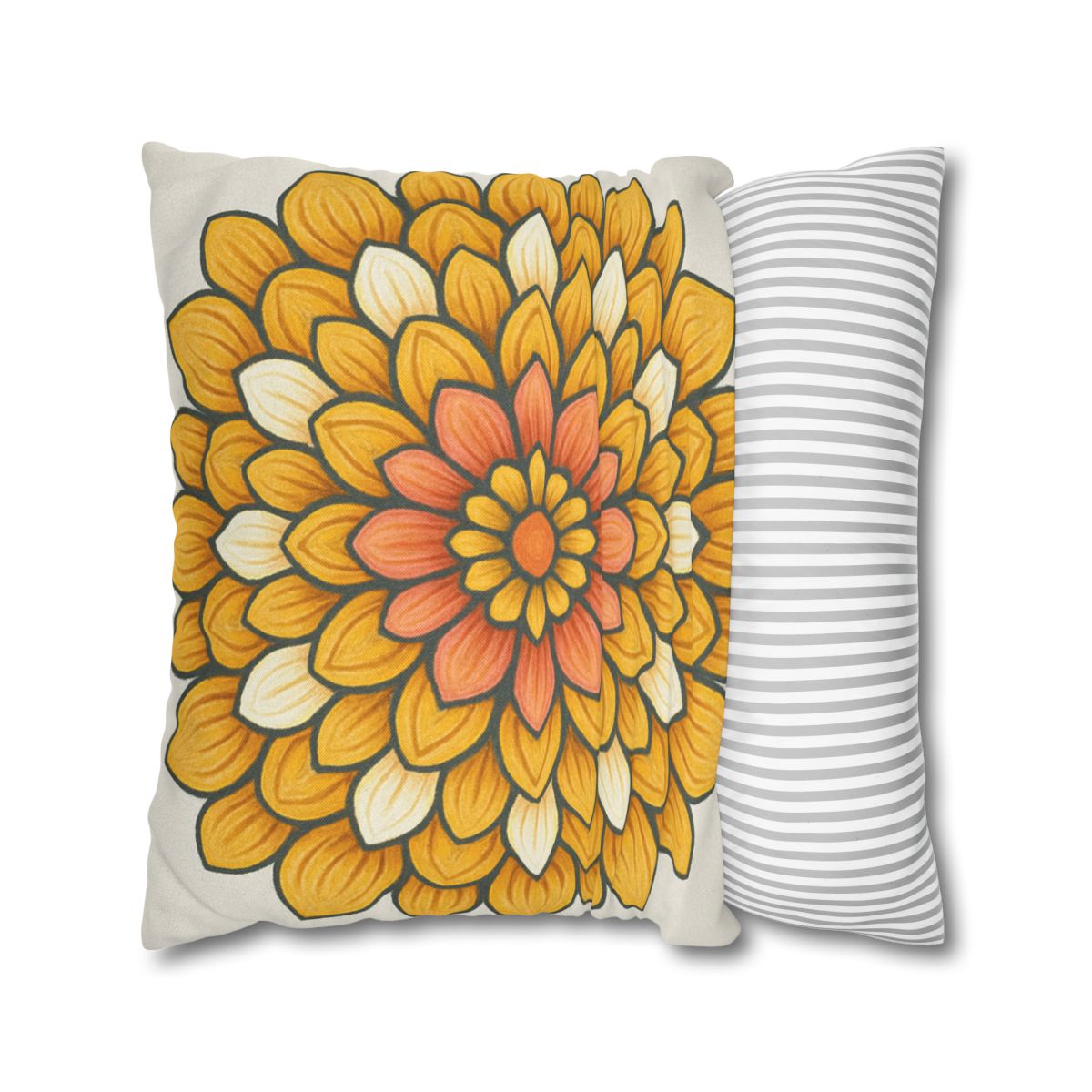 Floret Burst Mandala custom pillow cases