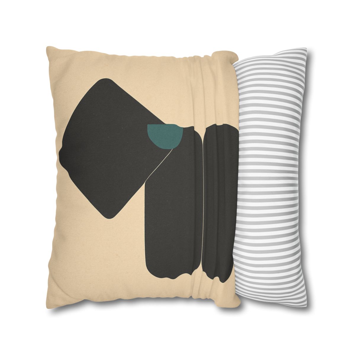 Quiet Triad With Crescent Accent designer print pillow cases