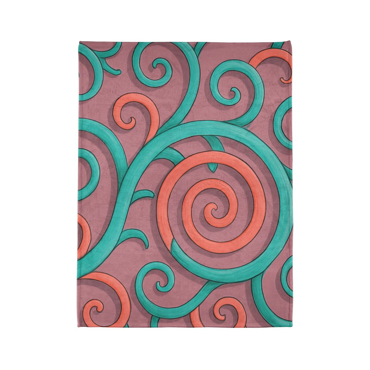 Tendril Spiral Mosaic decorative home blankets