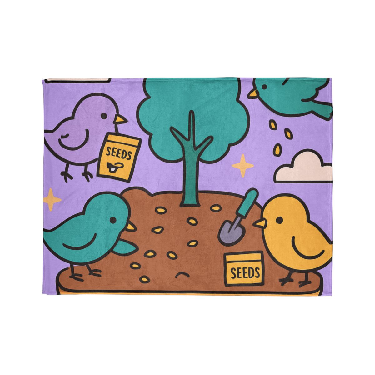 Galaxy Garden Aviary soft fleece blankets