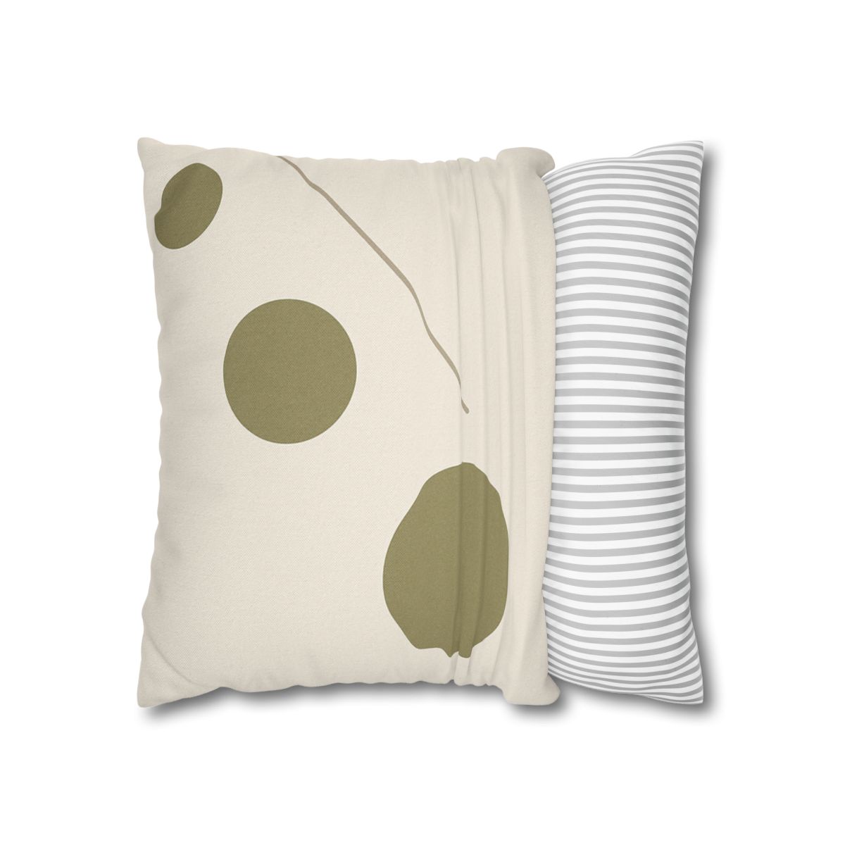 Triad Of Circles With Open Line soft cotton pillow cases
