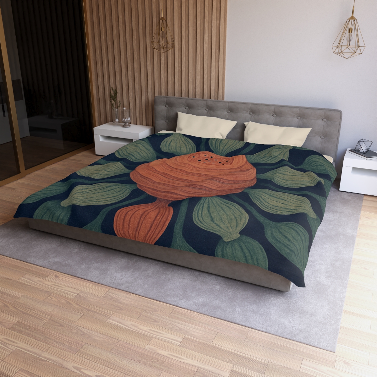 Spiral Seed Pod Halo unique patterned duvets