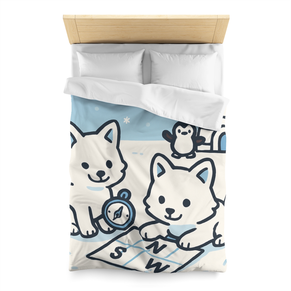 Polar Aurora Map Makers stylish duvet covers