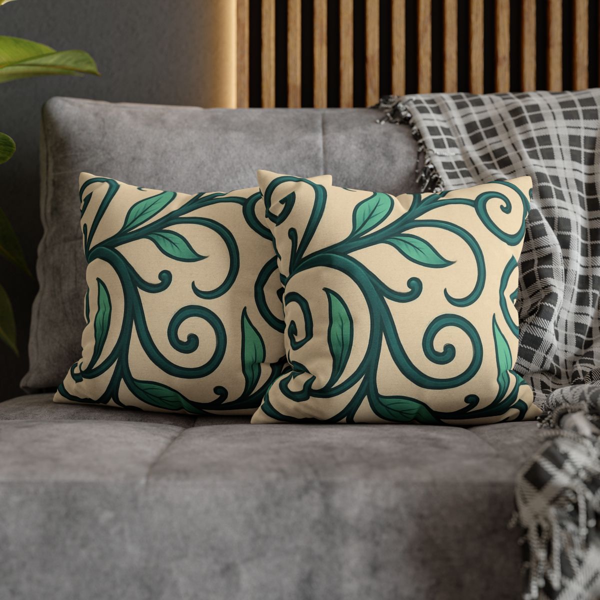 Curling Tendril Frieze custom pillow cases