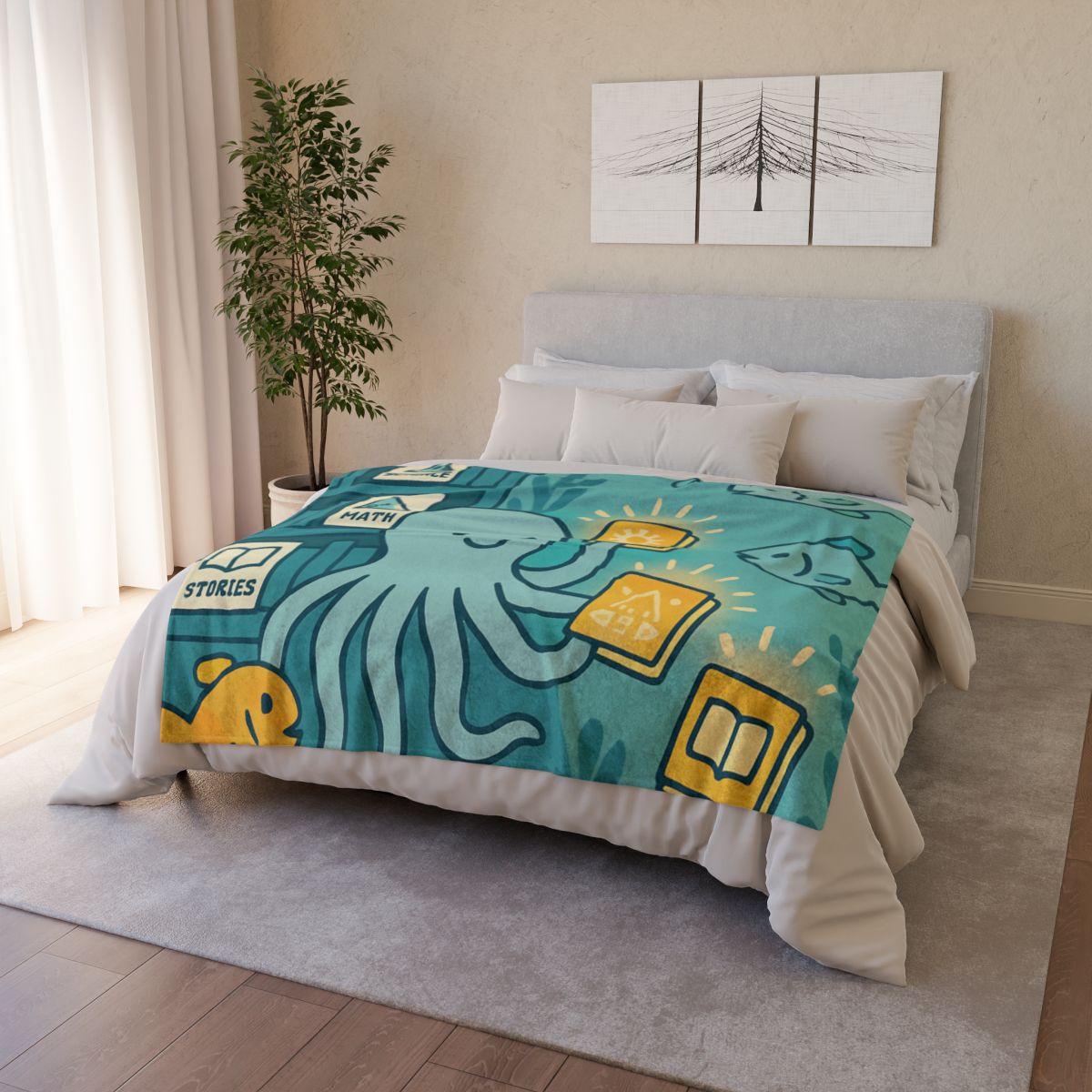 Underwater Library Of Light soft fleece blankets
