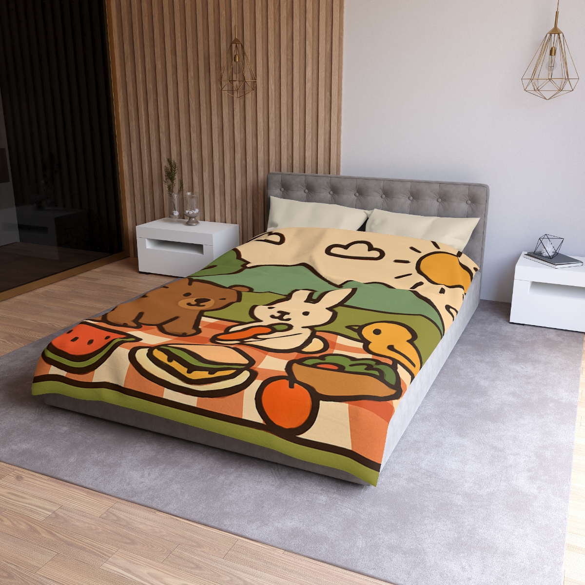 Mountain Picnic Pals soft comforter duvets