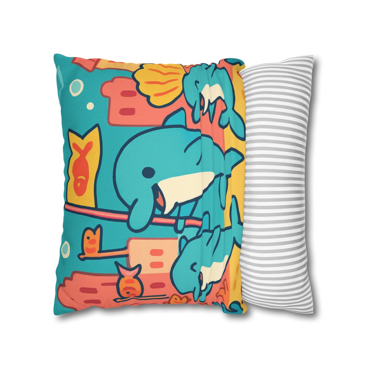 Coral City Dolphin Parade unique gift pillow cases