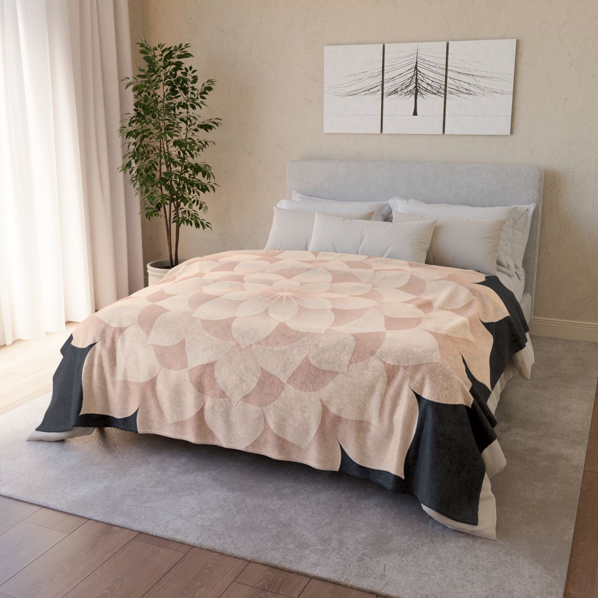 Petal Orbit Mandala warm winter blankets