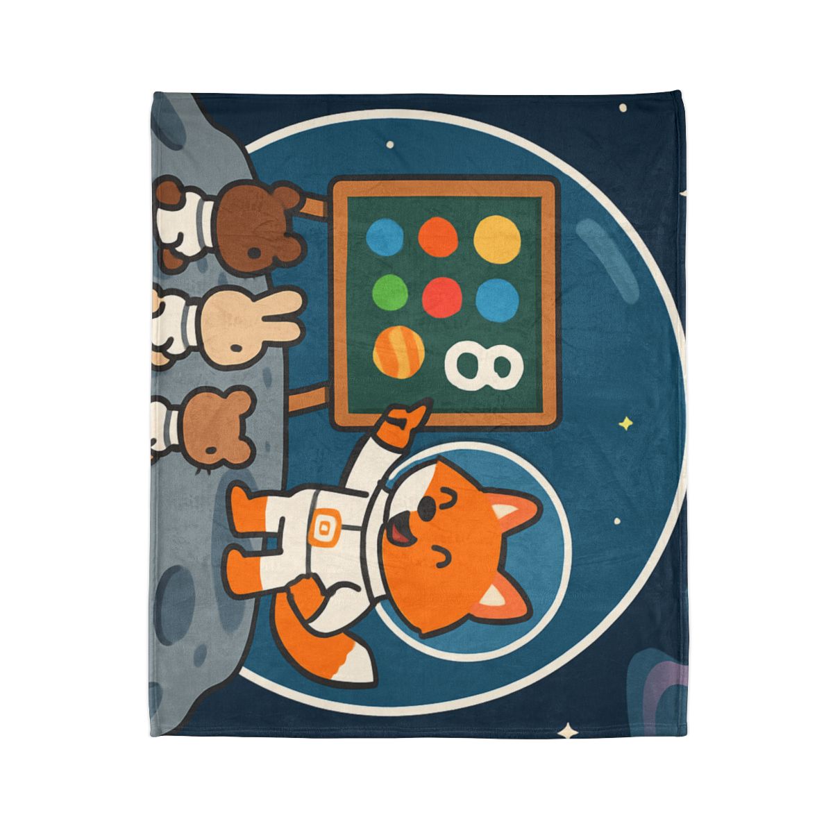 Comet Classroom With Astro Fox decorative home blankets