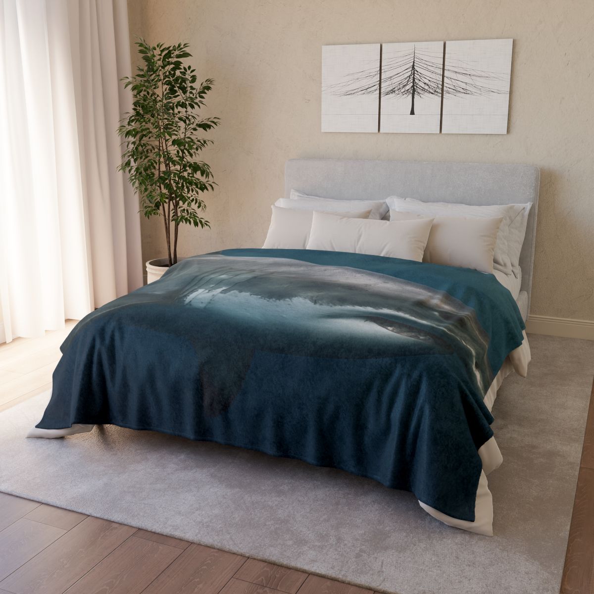 Silent Hunter Great White Shark unique gift blankets