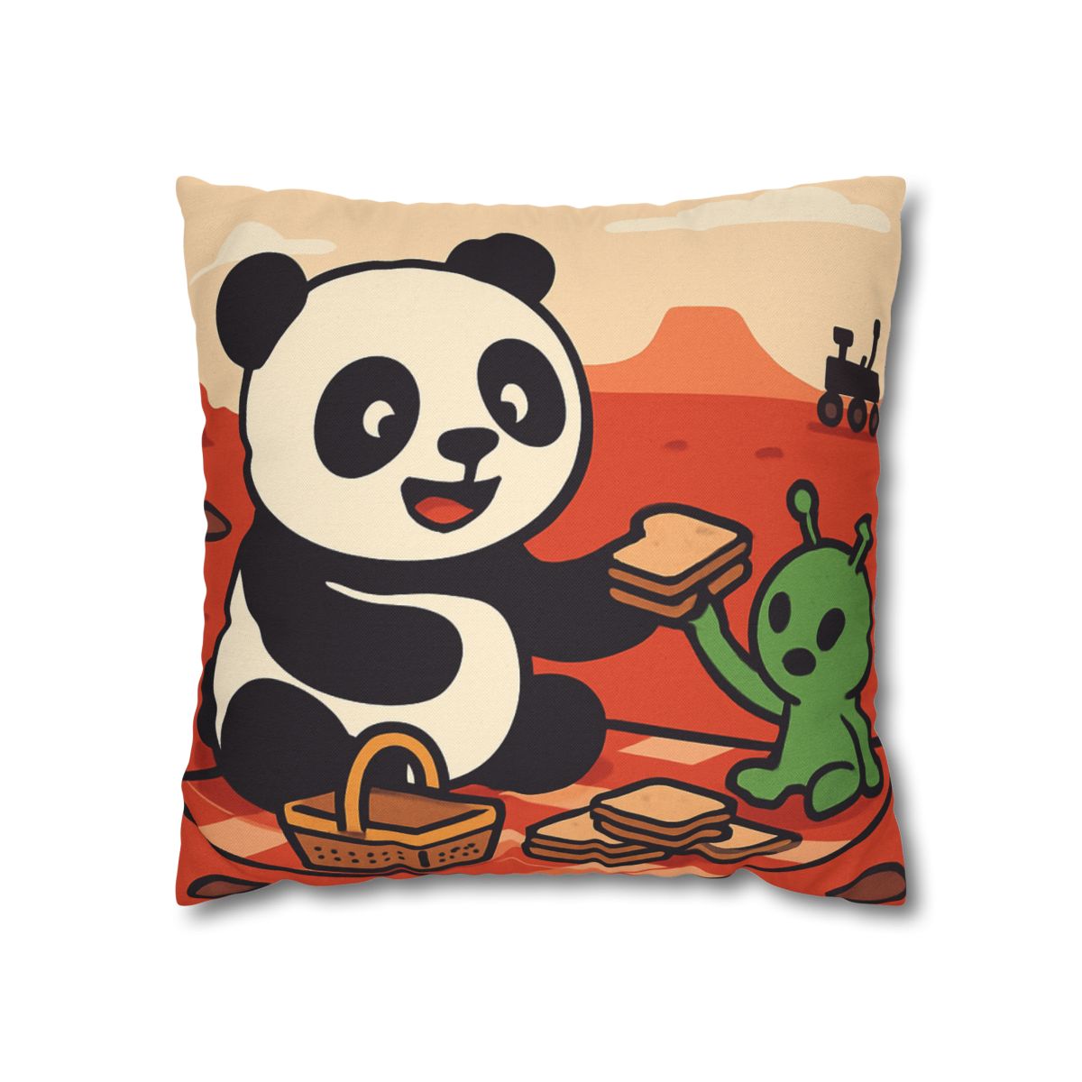 Martian Panda Picnic custom pillow cases