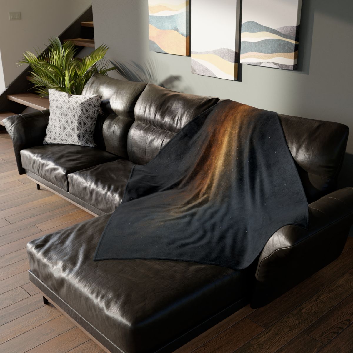 Stellar Dust Cascade decorative home blankets