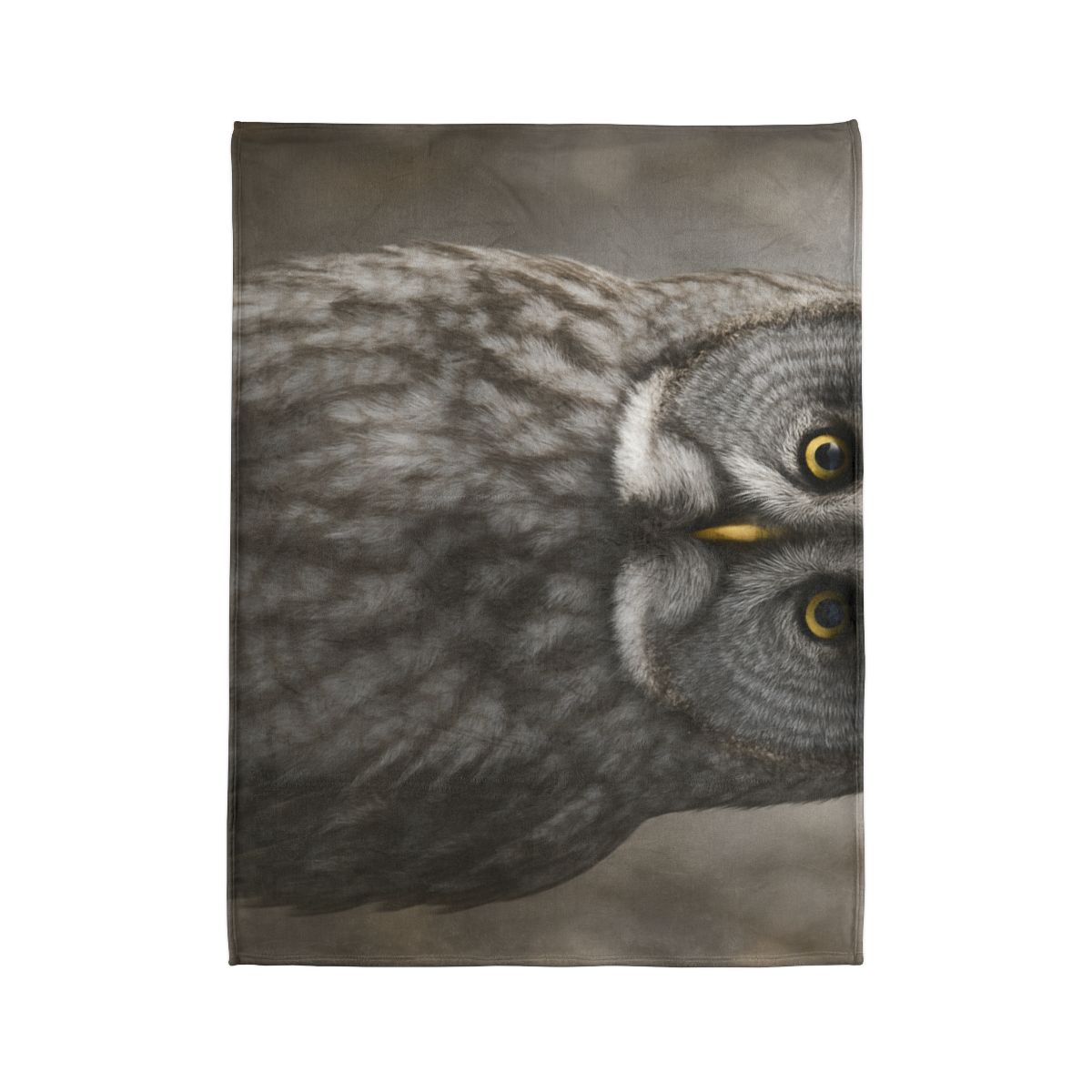 Frost Note Great Gray Owl stylish throw blankets