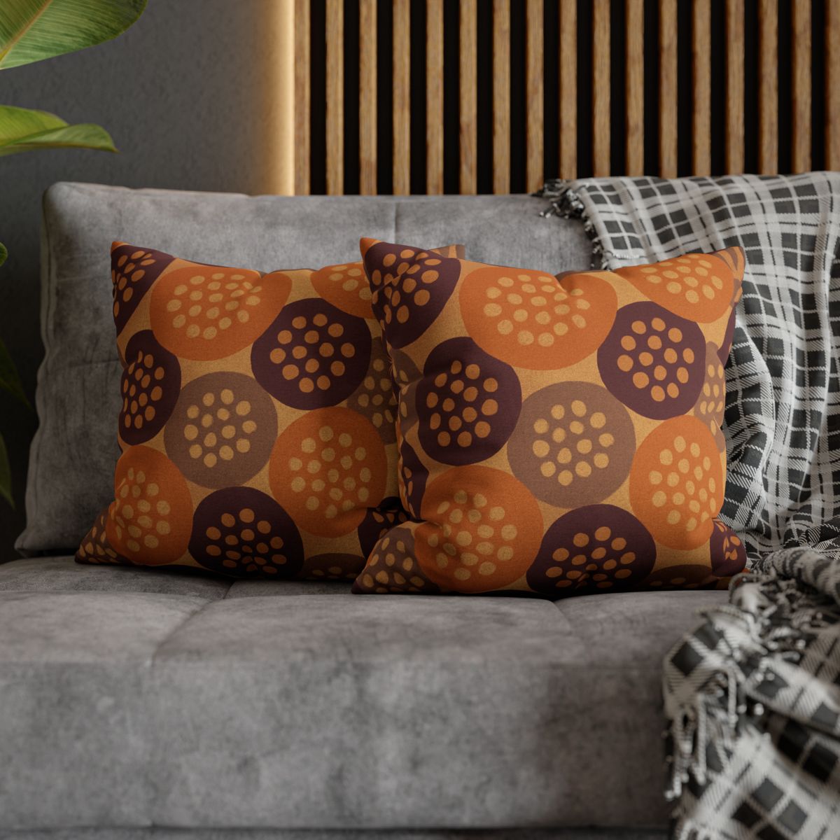Seed Pod Cluster Mosaic custom pillow cases