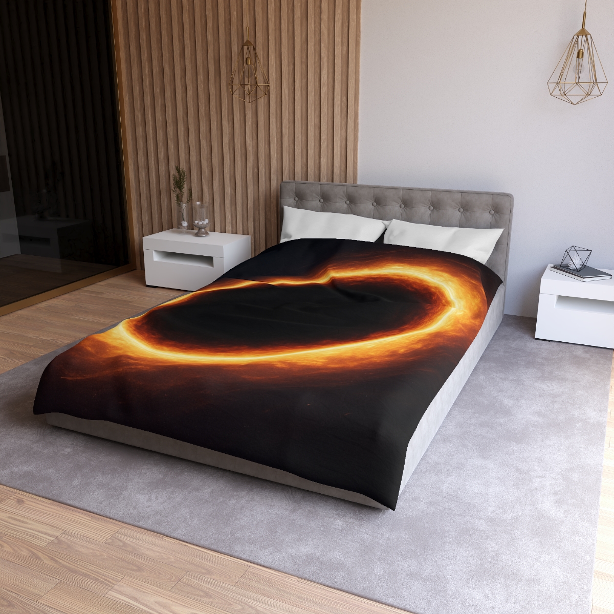 Horizon Halo Singularity designer printed duvets