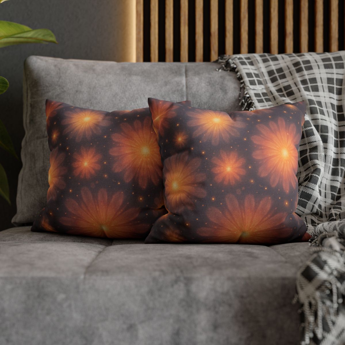 Photon Blossom Field designer print pillow cases