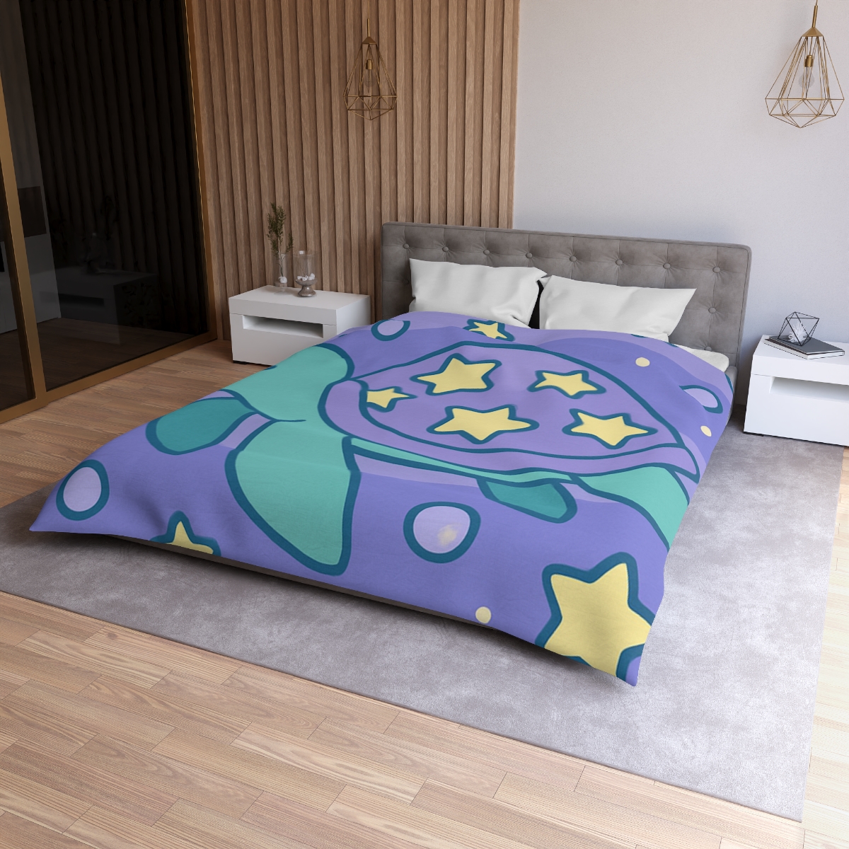 Nebula Ocean Turtle unique patterned duvets