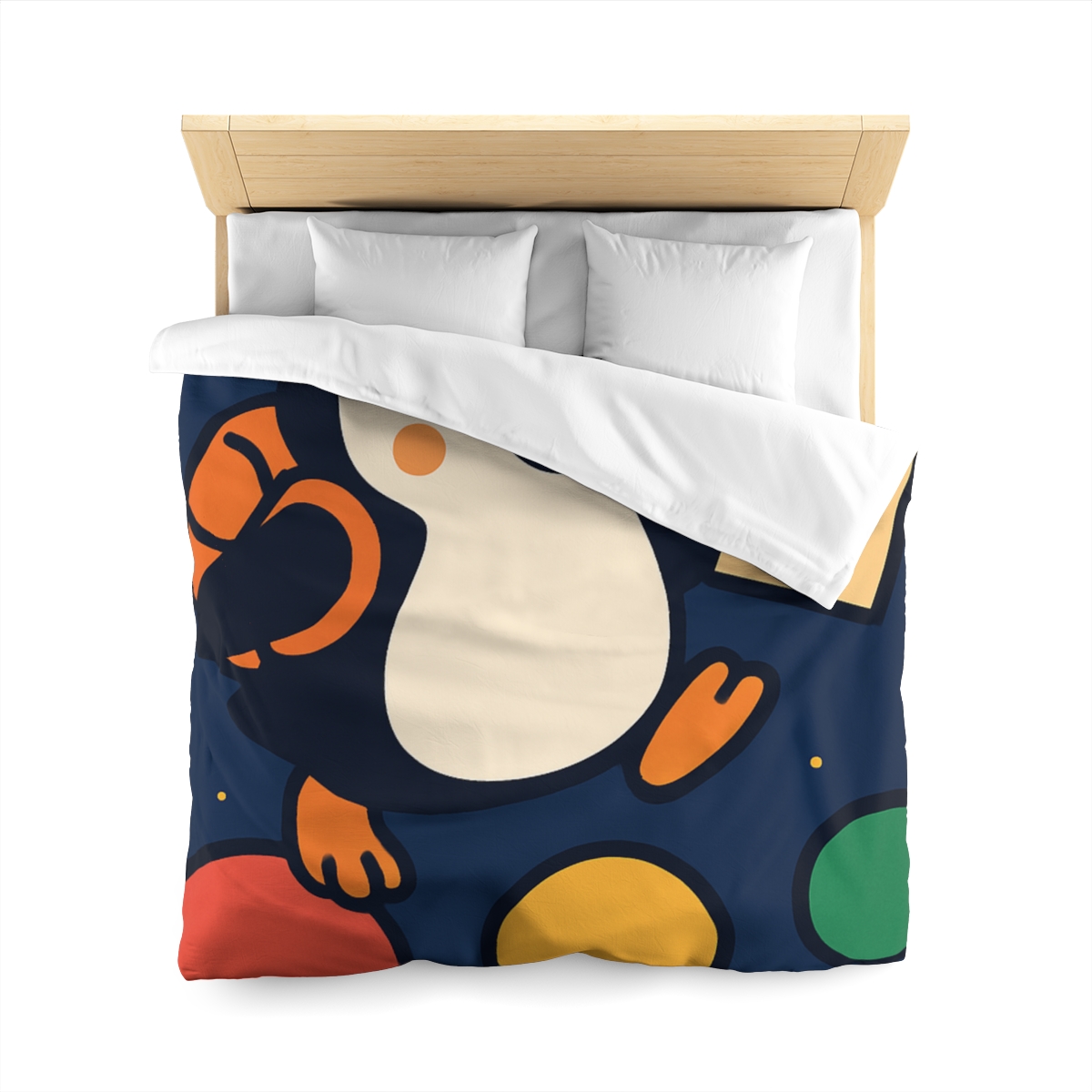 Planet Hopping Penguin Explorer unique patterned duvets