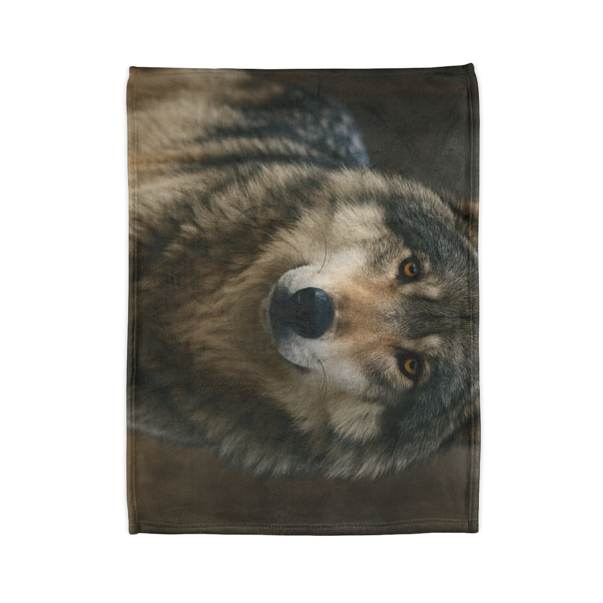 Ember Gaze Gray Wolf soft fleece blankets