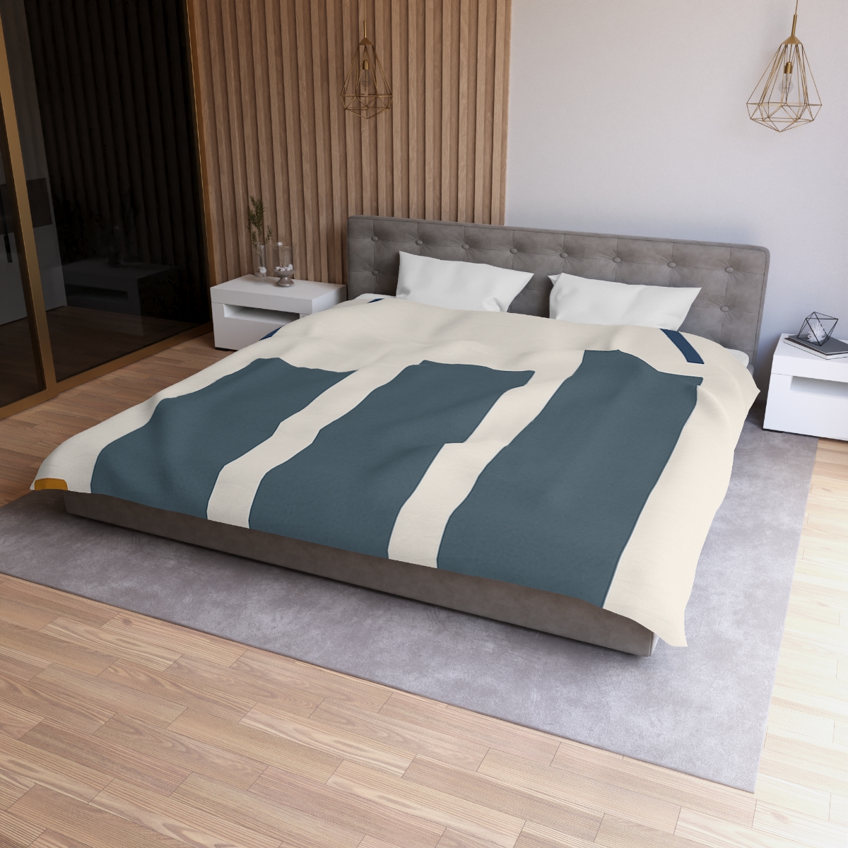 Three Bars With Hanging Arc designer printed duvets