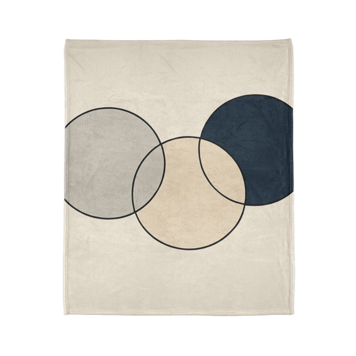 Staggered Trio Of Circles designer printed blankets