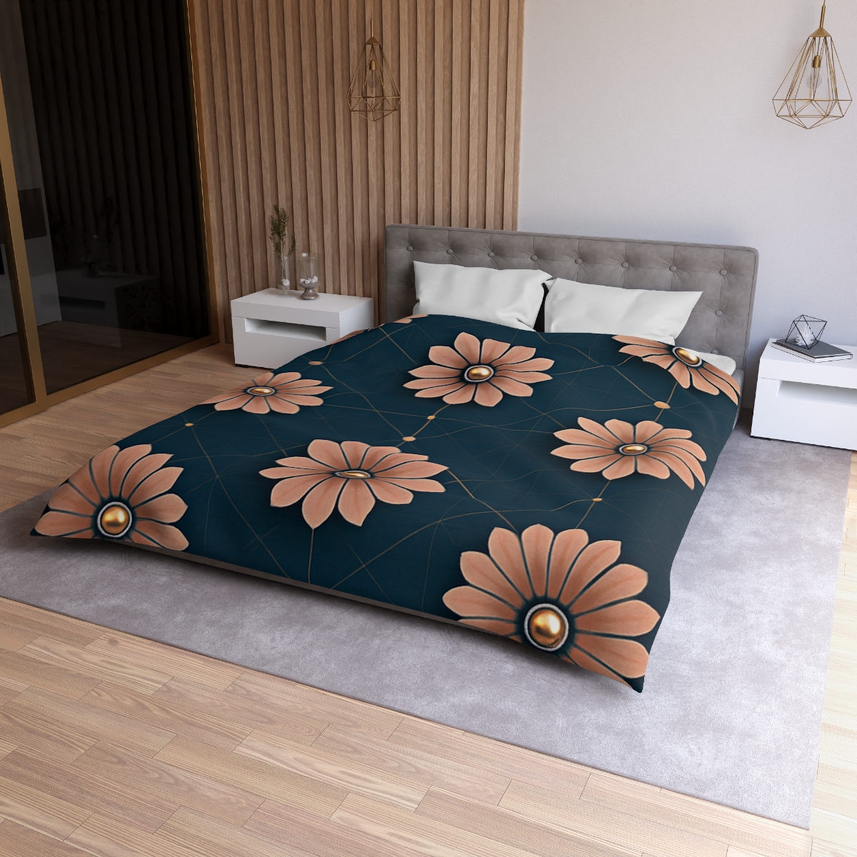 Blossom Orbit Grid trendy bedroom duvets