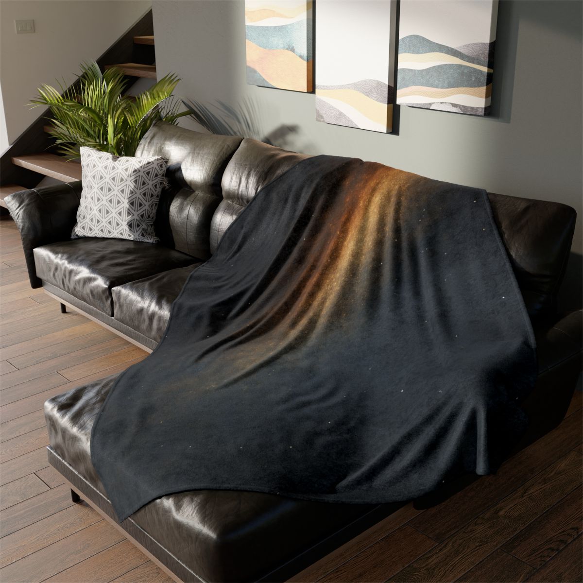 Stellar Dust Cascade decorative home blankets