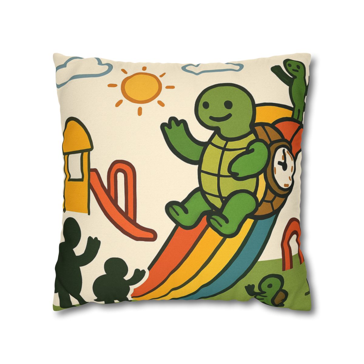 Time Traveling Tortoise Playground stylish decorative pillowcases