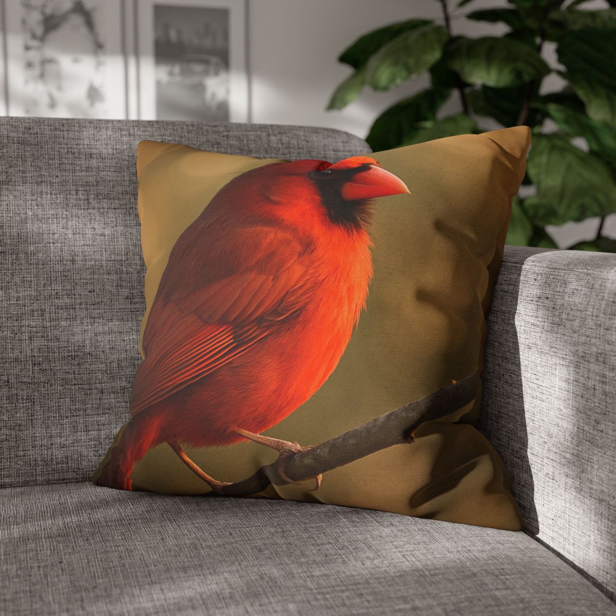 Crimson Pulse Northern Cardinal trendy patterned pillow cases