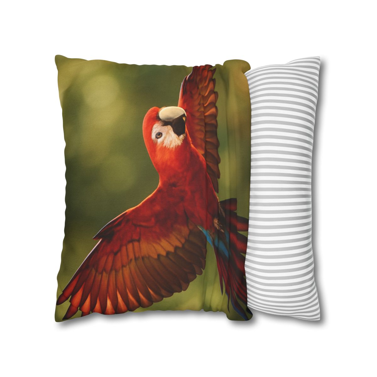 Scarlet Arc Macaw In Flight trendy patterned pillow cases