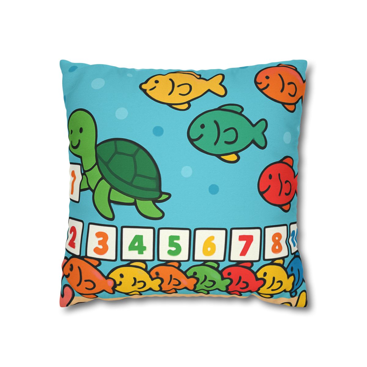 Coral Reef Number Parade personalized pillow covers