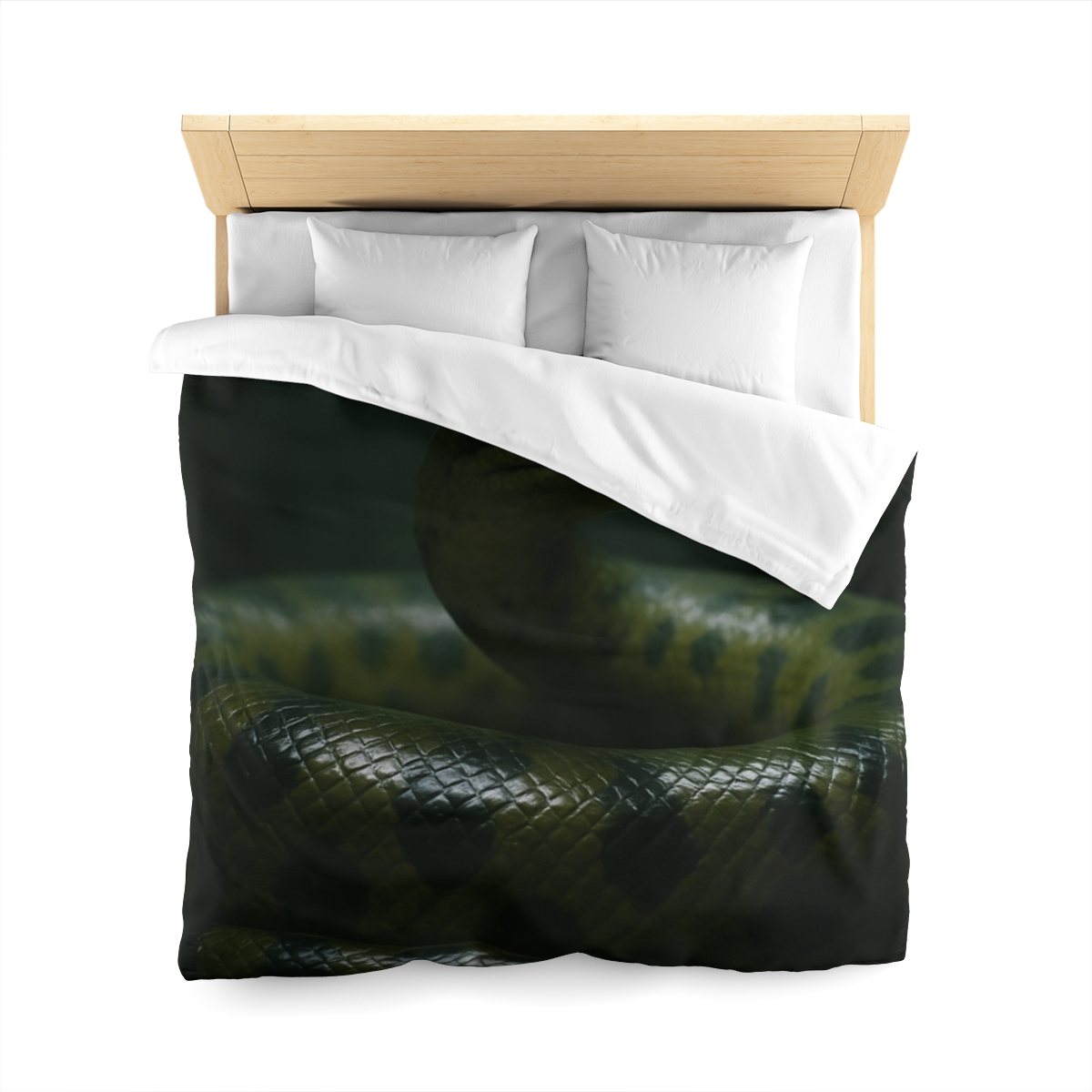 Starlit Coil Green Anaconda custom duvets
