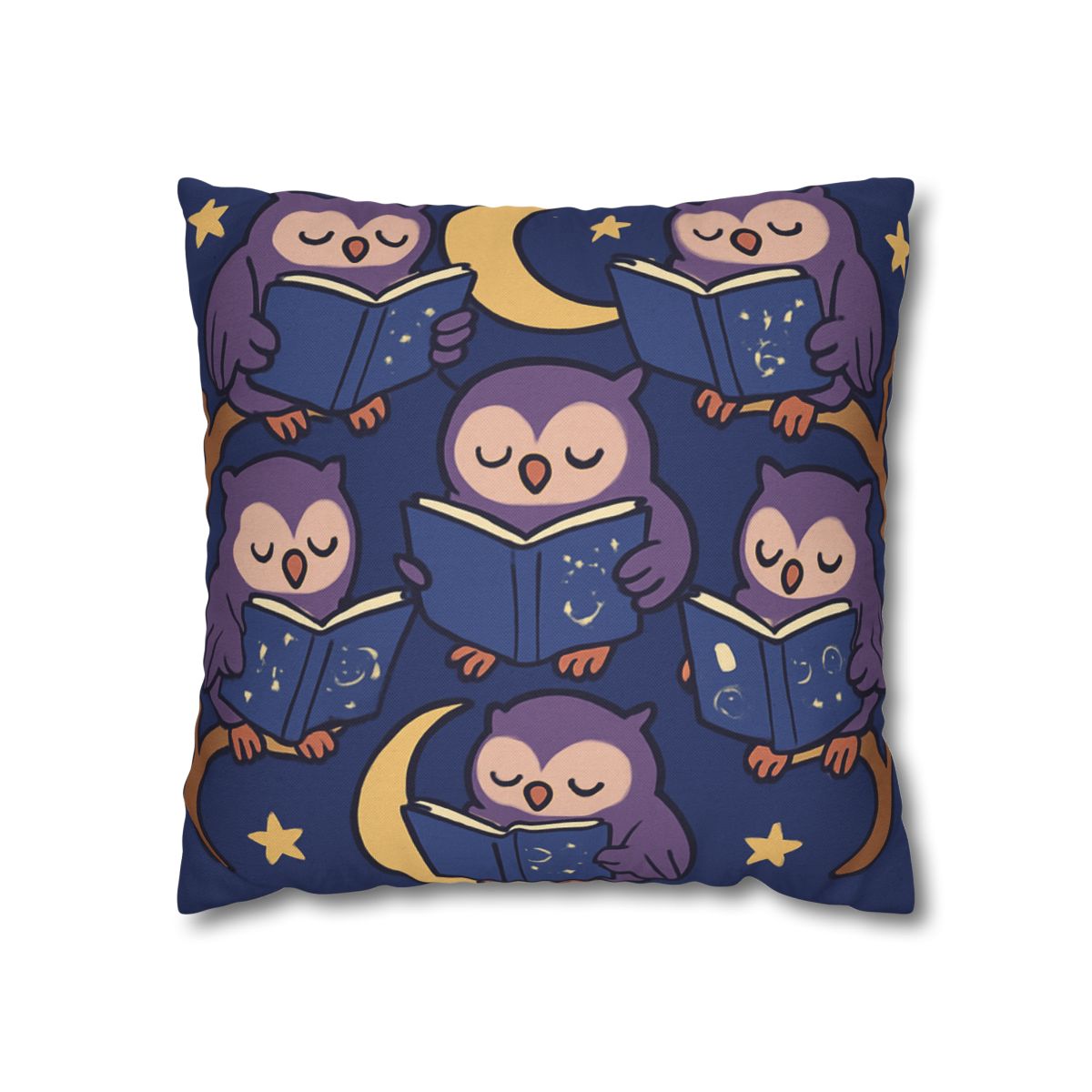 Moonlight Library Of Wise Owls comfortable bedding pillow covers