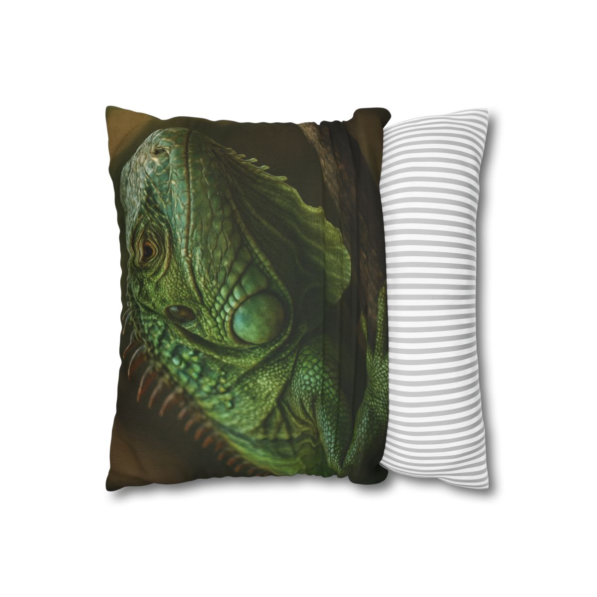 Starlit Stillness Green Iguana trendy patterned pillow cases