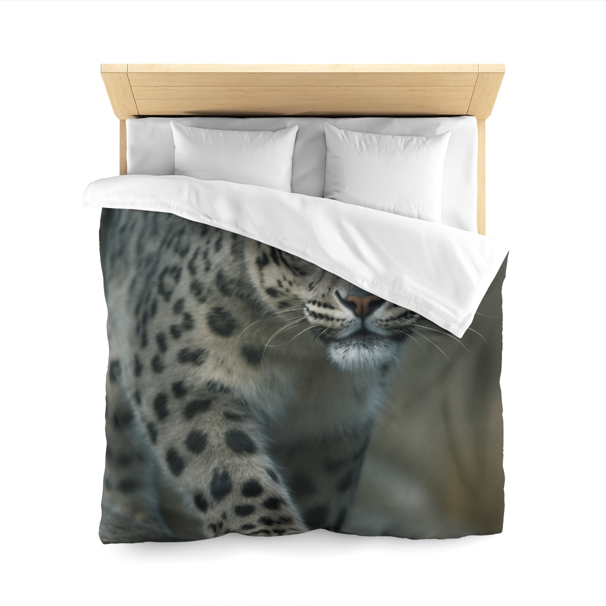 Starlit Sprint Snow Leopard soft comforter duvets