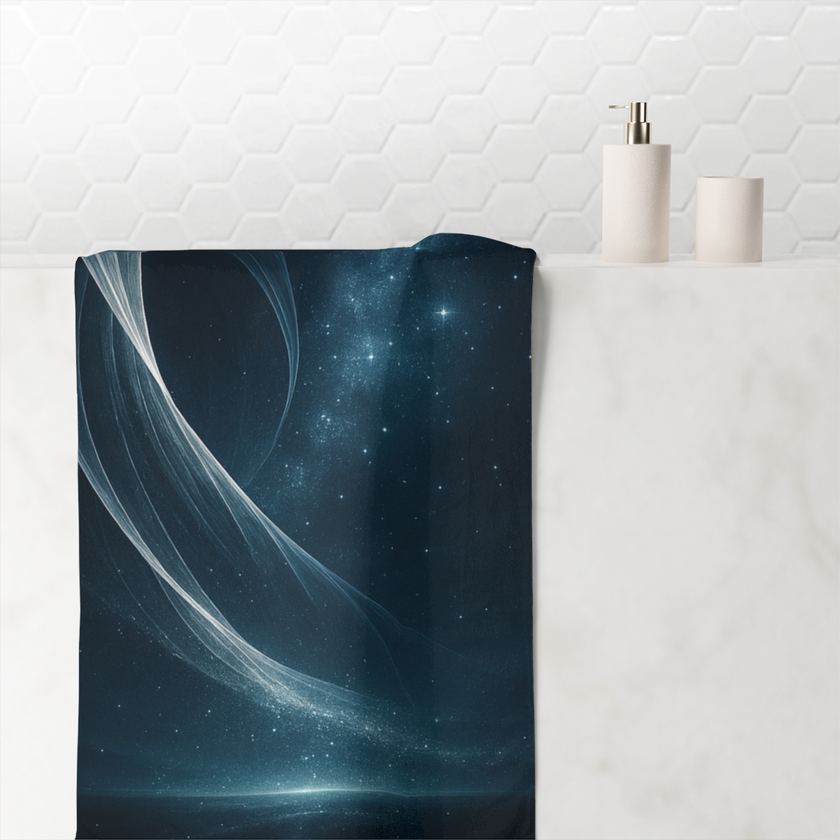 Luminous Nebula Veil Sequence decorative home towelscustom towels