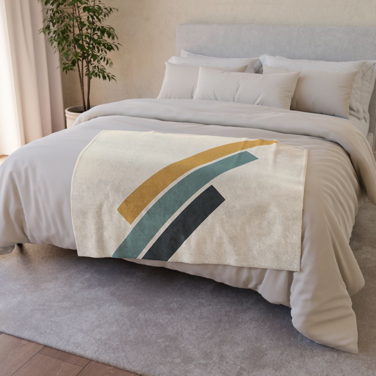 Stepped Rectangle Rhythm decorative home blankets