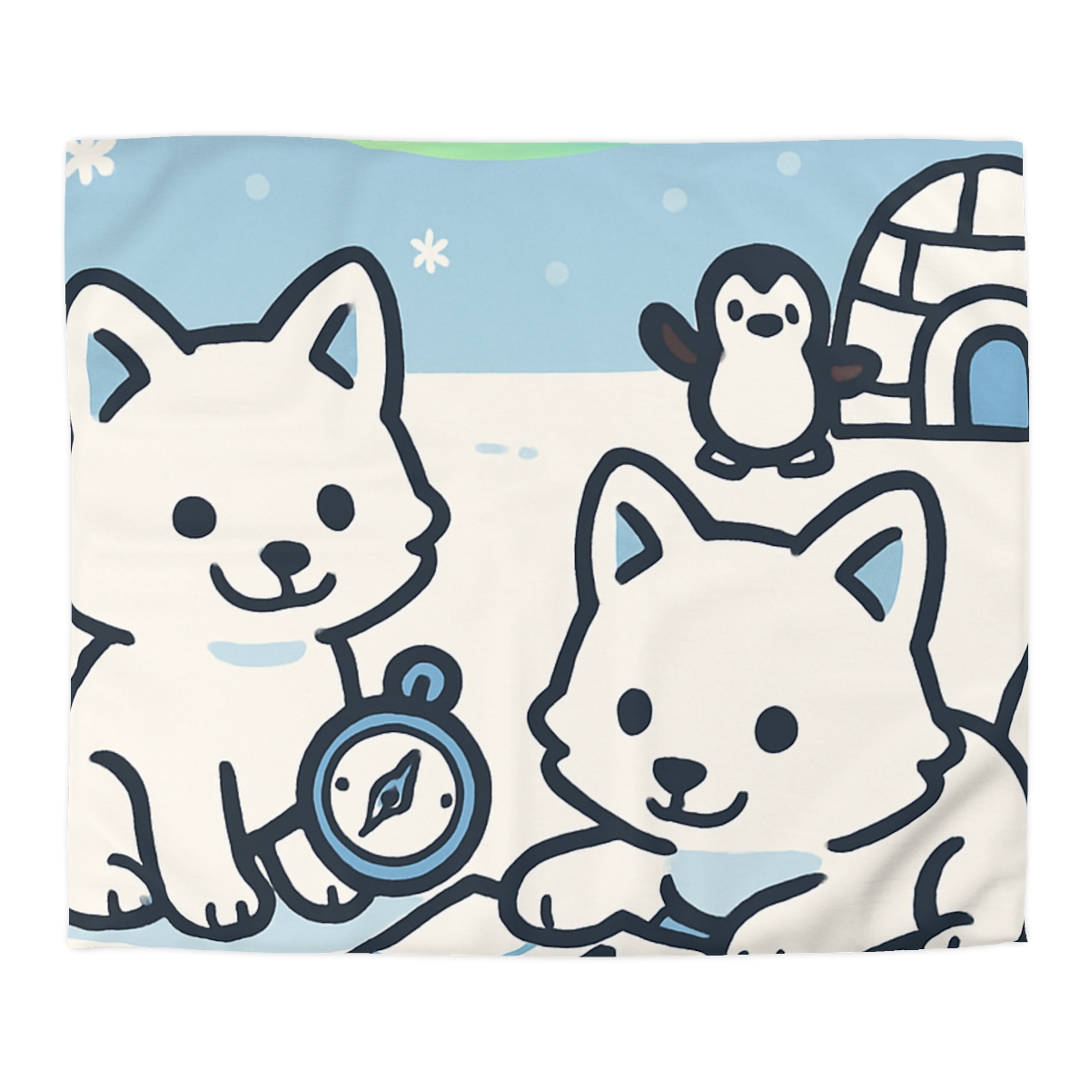 Polar Aurora Map Makers stylish duvet covers