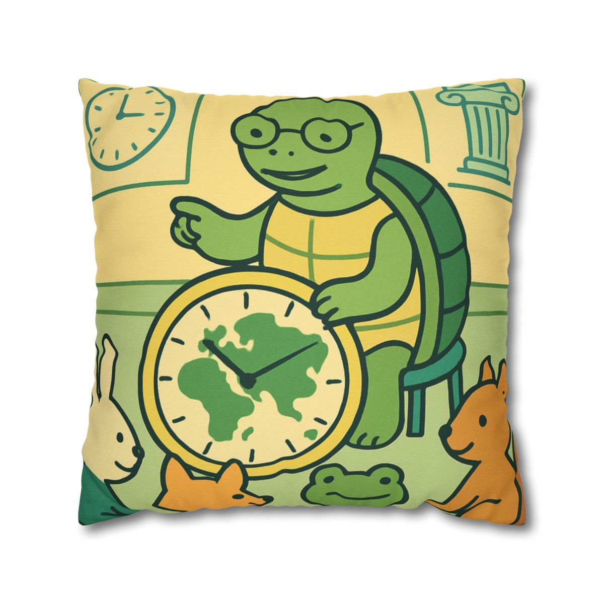 Time-Traveling Turtle School personalized pillow covers
