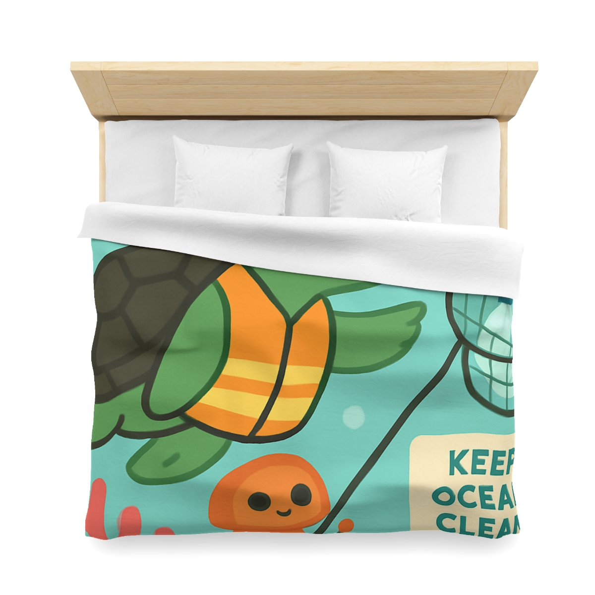 Coral Cleanup Turtle Patrol soft comforter duvets