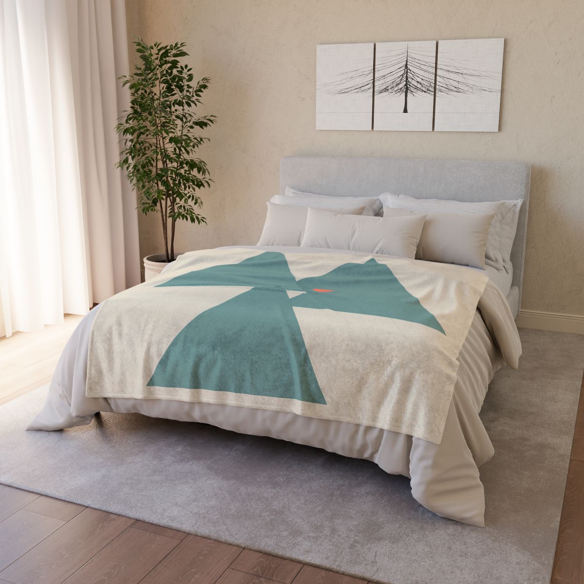 Triangular Cluster With Accent Dot designer printed blankets