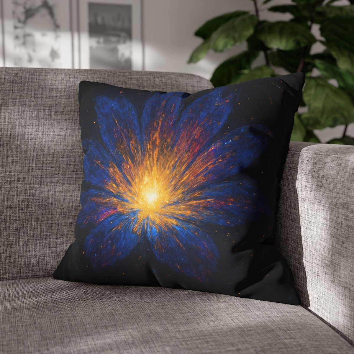 Prismatic Starforge Bloom comfortable bedding pillow covers