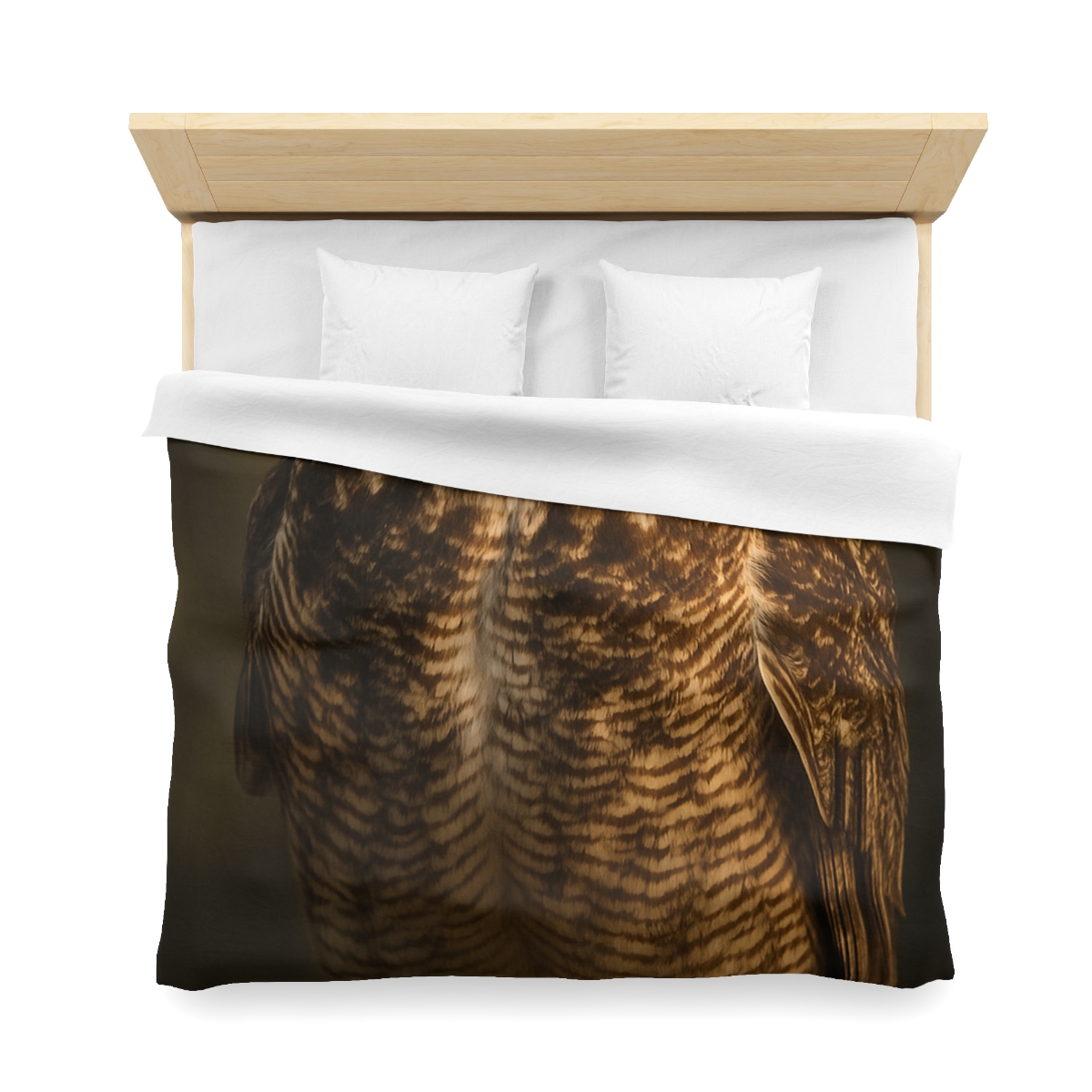 Nebula Gaze Great Horned Owl custom duvets