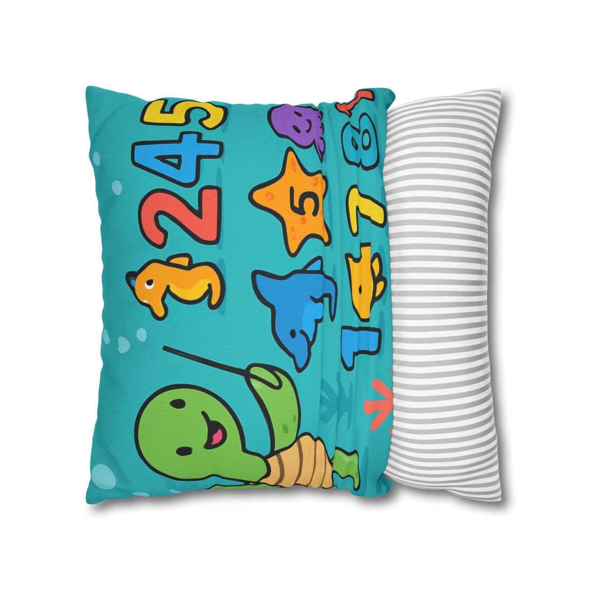 The Coral Reef Number Parade trendy patterned pillow cases