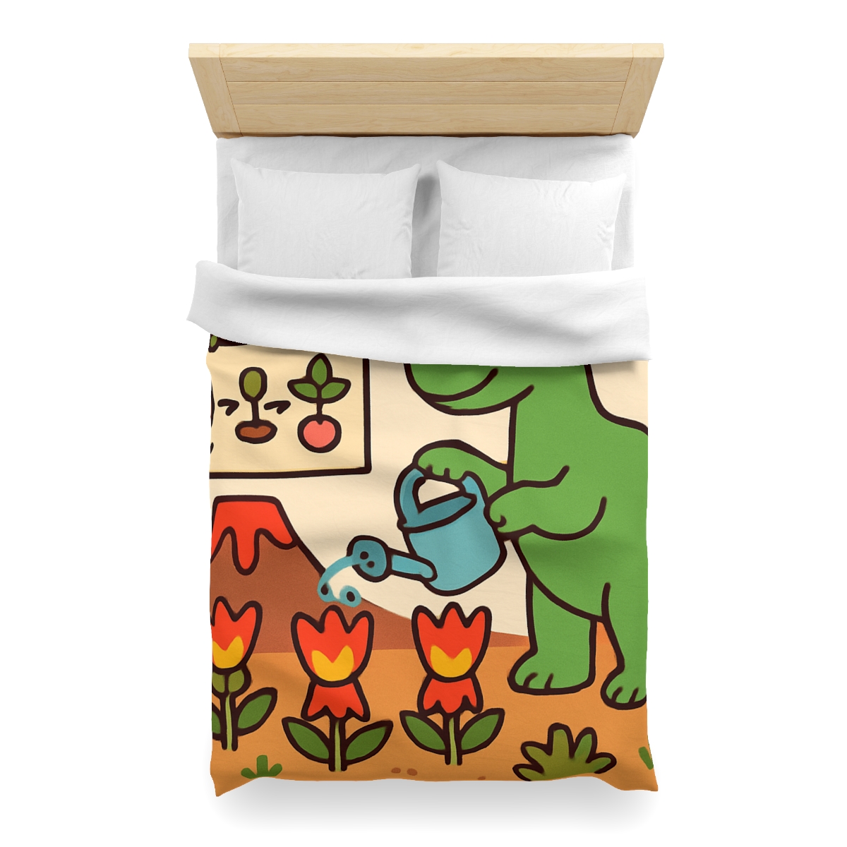 Volcano Garden Of Friendly Dinosaurs personalized bedding duvets