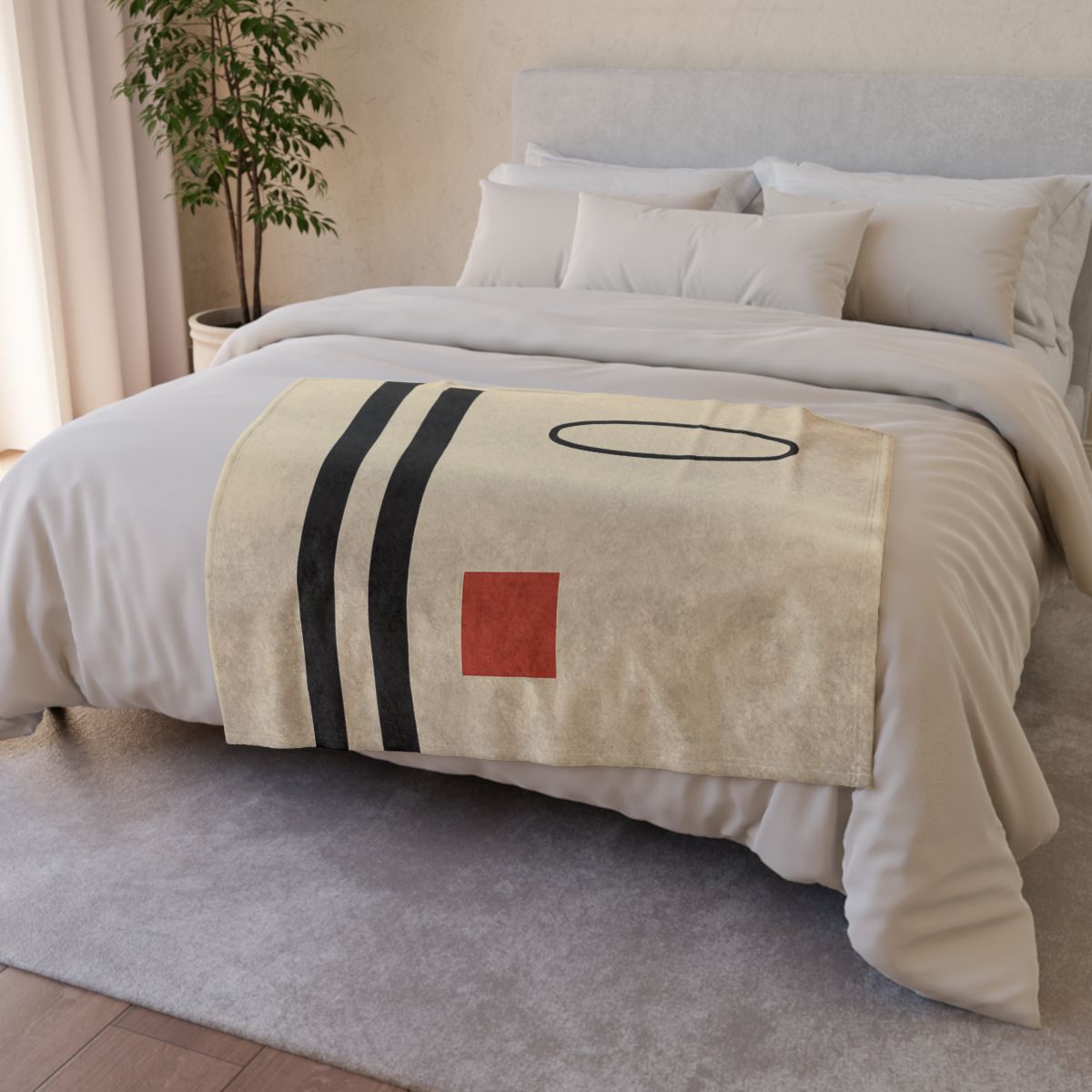 Aligned Posts With Floating Oval designer printed blankets