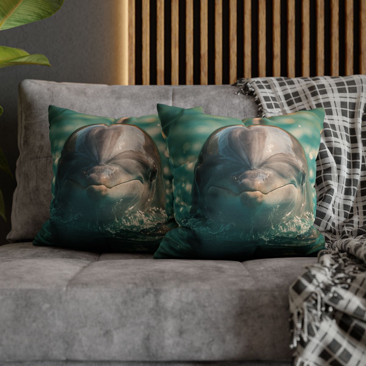 Coral Realm Dolphin comfortable bedding pillow covers